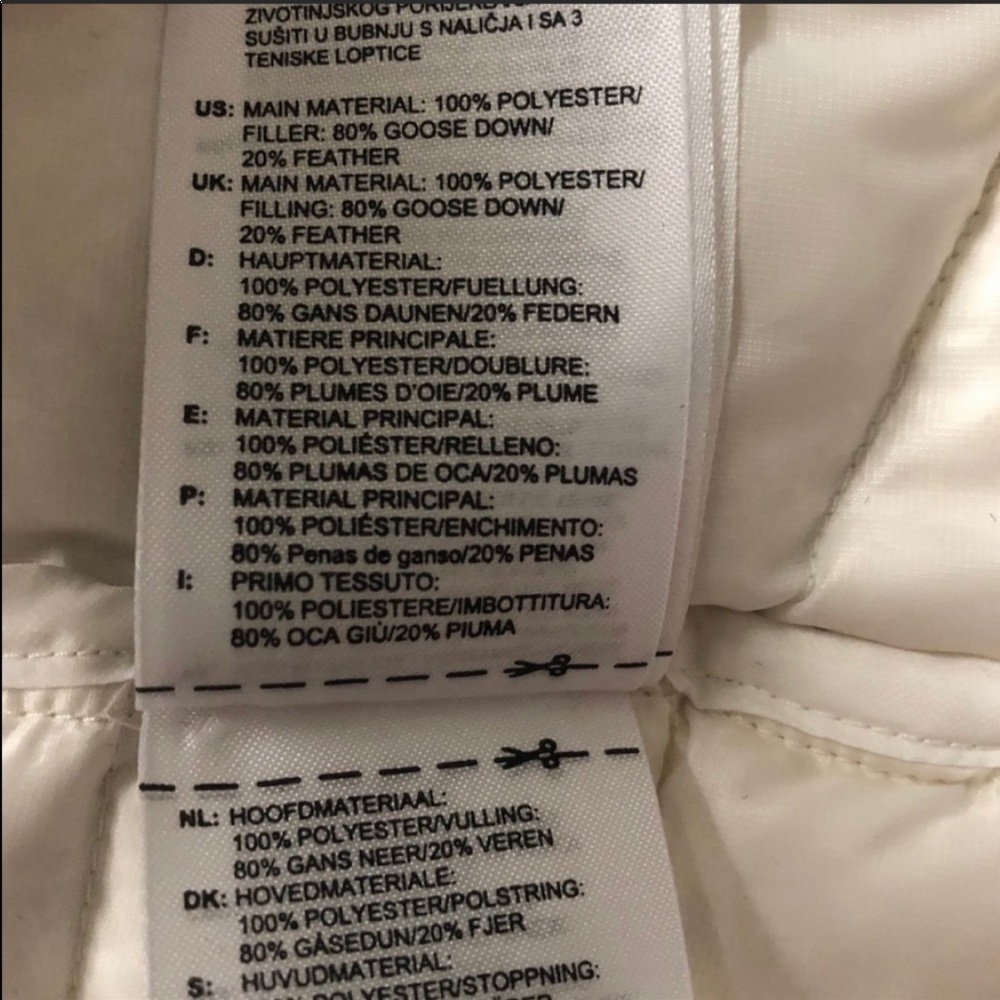 NWT Adidas White Down Puffer Jacket Small - Sample - Picture 13 of 15